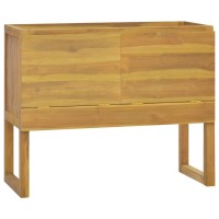 Vidaxl Bathroom Cabinet 35.4X17.7X29.5 Solid Wood Teak