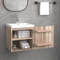 Vidaxl Wall-Mounted Bathroom Cabinet 16.1X15X15.7 Solid Wood Teak