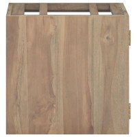 Vidaxl Wall-Mounted Bathroom Cabinet 18.1X10X15.7 Solid Wood Teak