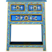 vidaXL Sideboard with Drawers Turquoise 23.6