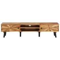 Vidaxl Tv Cabinet 57.1X13.8X13.8 Solid Acacia Wood