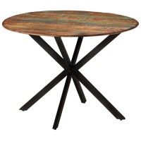 Vidaxl Dining Table 43.3X30.7 Solid Wood Reclaimed And Steel
