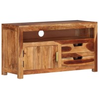 Vidaxl Tv Cabinet 35.4X13.6X19.7 Solid Wood Acacia