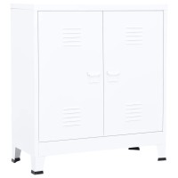 Vidaxl Industrial Filing Cabinet White 35.4X15.7X39.4 Steel
