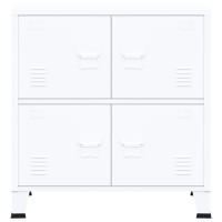 Vidaxl Industrial Filing Cabinet White 29.5X15.7X31.5 Steel