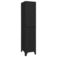 Vidaxl Locker Cabinet Black 15X17.7X70.9 Steel