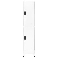 vidaXL Locker Cabinet White 15