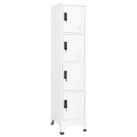 vidaXL Locker Cabinet White 15