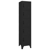 vidaXL Locker Cabinet Black 15