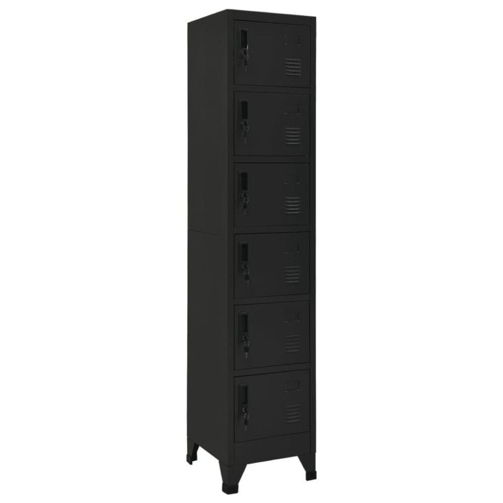 vidaXL Locker Cabinet Black 15