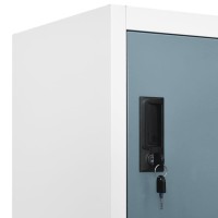 vidaXL Locker Cabinet Light Gray and Dark Gray 35.4