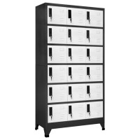 vidaXL Locker Cabinet Anthracite and White 35.4