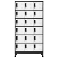 vidaXL Locker Cabinet Anthracite and White 35.4