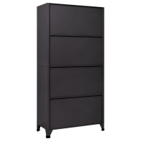 vidaXL Locker Cabinet Anthracite and White 35.4