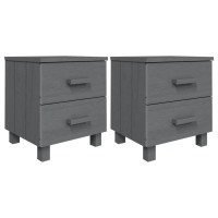 vidaXL Bedside Cabinets HAMAR 2 pcs Dark Gray 15.7