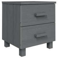 vidaXL Bedside Cabinets HAMAR 2 pcs Dark Gray 15.7