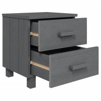 vidaXL Bedside Cabinets HAMAR 2 pcs Dark Gray 15.7