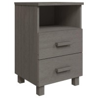 vidaXL Bedside Cabinets HAMAR 2 pcs Light Gray 15.7