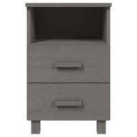 vidaXL Bedside Cabinets HAMAR 2 pcs Light Gray 15.7