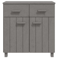 Vidaxl Sideboard Light Gray 31.1X15.7X31.5 Solid Wood Pine