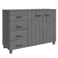 Vidaxl Sideboard Dark Gray 44.5X15.7X31.5 Solid Wood Pine