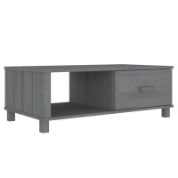 Vidaxl Coffee Table Dark Gray 39.4X21.7X13.8 Solid Wood Pine