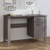 Vidaxl Desk Light Gray 44.5X19.7X29.5 Solid Wood Pine