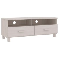 Vidaxl Tv Cabinet White 41.7X15.7X15.7 Solid Wood Pine