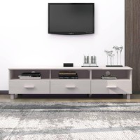 Vidaxl Tv Cabinet White 62.2X15.7X15.7 Solid Wood Pine
