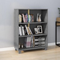 Vidaxl Book Cabinet Dark Gray 33.5X13.8X44.1 Solid Wood Pine