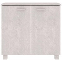 Vidaxl Sideboard White 33.5X13.8X31.5 Solid Wood Pine