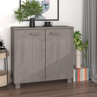 Vidaxl Sideboard Light Gray 33.5X13.8X31.5 Solid Wood Pine