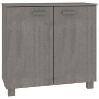 Vidaxl Sideboard Light Gray 33.5X13.8X31.5 Solid Wood Pine