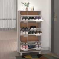 vidaXL Shoe Cabinet HAMAR White 23.4