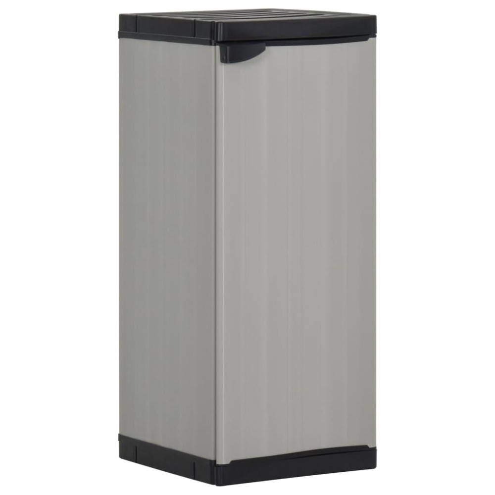 vidaXL Garden Storage Cabinet with 1 Shelf Gray and Black 13.8