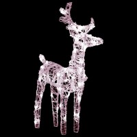 vidaXL Christmas Reindeers 2 pcs Warm White 80 LEDs Acrylic