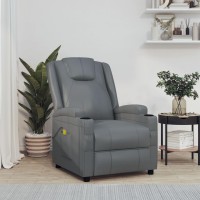 vidaXL Massage Chair Anthracite Faux Leather