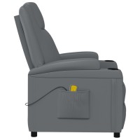 vidaXL Massage Chair Anthracite Faux Leather