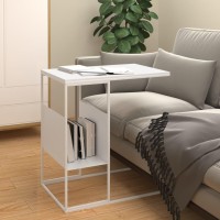 Vidaxl Side Table White 21.7X14.2X23.4 Engineered Wood