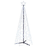 vidaXL Christmas Cone Tree Cold White 200 LEDs 2x6 ft