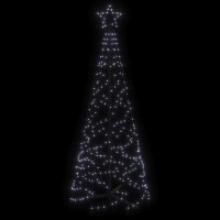 vidaXL Christmas Cone Tree Cold White 200 LEDs 2x6 ft