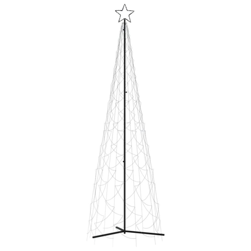 vidaXL Christmas Cone Tree Cold White 500 LEDs 3x10 ft