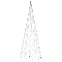 vidaXL Christmas Tree with Spike Cold White 3000 LEDs 26 ft