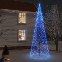 vidaXL Christmas Tree with Spike Blue 3000 LEDs 26 ft