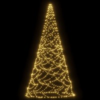 vidaXL Christmas Tree on Flagpole Warm White 500 LEDs 118.1