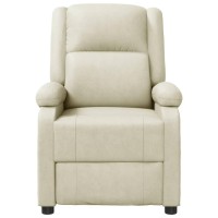 vidaXL Massage Chair Cream Faux Leather