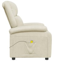 vidaXL Massage Chair Cream Faux Leather