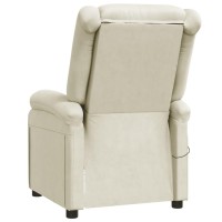 vidaXL Massage Chair Cream Faux Leather