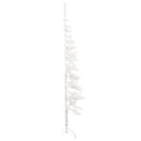 vidaXL Slim Artificial Half Christmas Tree with Stand White 4 ft