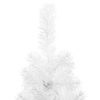 vidaXL Slim Artificial Half Christmas Tree with Stand White 4 ft